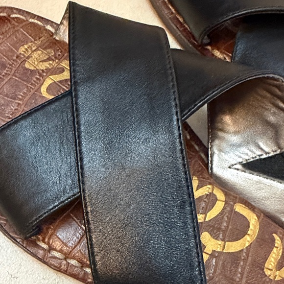 Sam Edelman Black Cross Strap Sandals - Picture 5 of 5